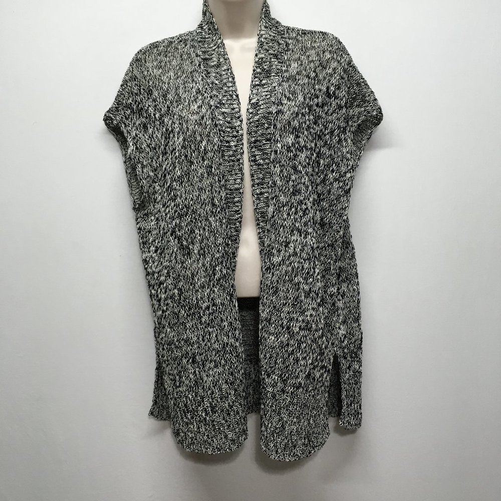 Eileen Fisher Knit Cardigan Sweater Womens S Organic Linen Blend Sleeveless Open